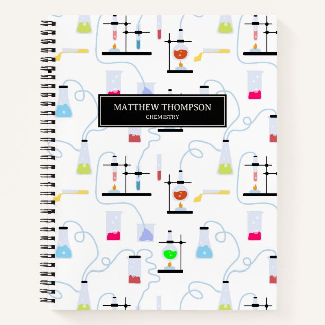 Carnet Tubes de laboratoire de chimie science test scolai (Devant)