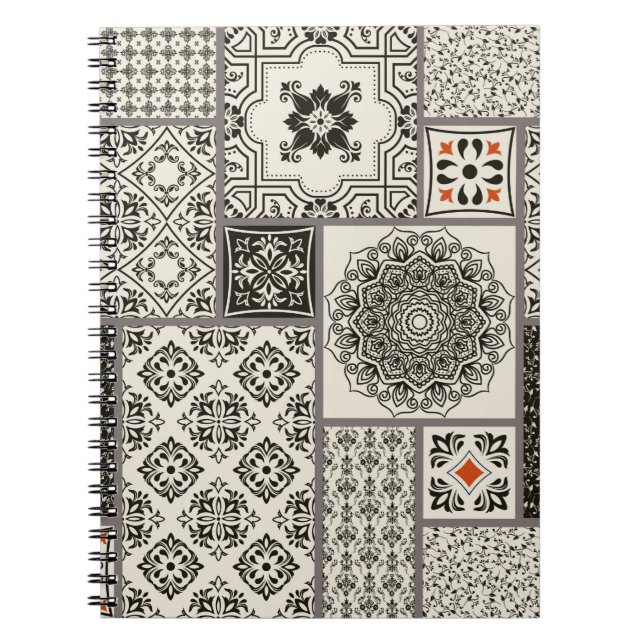 Carnet Tuile en patchwork sans couture avec Islam, arabe, (Devant)