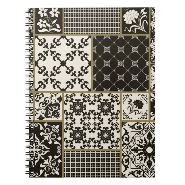 Carnet Tuile en patchwork sans couture avec Islam, arabe, (Devant)