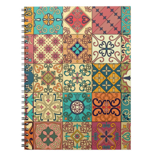 Carnet Tuiles portugaises : motif sans couture de style A (Devant)