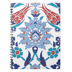 Carnet Tuiles turques Iznik : motif vintage.