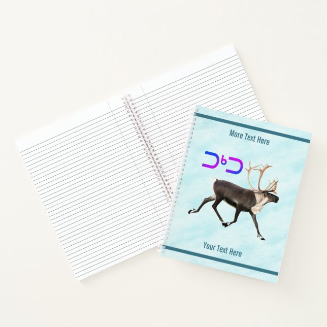 Carnet Tuktu - Caribou sur la neige (Intérieur)