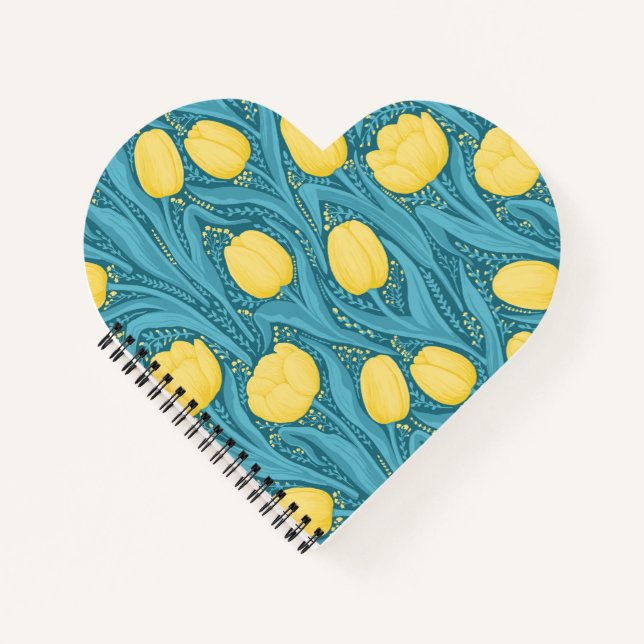 Carnet Tulipes en bleu et jaune (Devant)