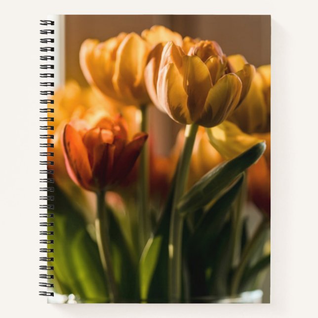 Carnet Tulipes Fleurs orange (Devant)