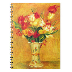 Carnet Tulipes par Pierre Renoir, Art Impressionniste Vin