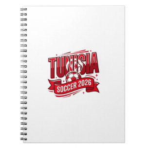Carnet Tunisie Football 2026 Football Gras Pays Typograph