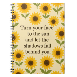 Carnet Turn Your Face to the Sun Vintage Sunflower Poster