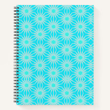 Turquoise, Aqua et Gris Fleurs avec Cyan