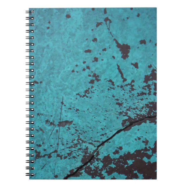 Carnet Turquoise bleu rouillé (Devant)