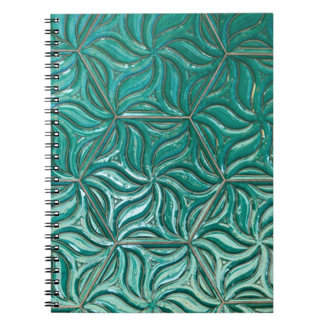 Carnet Turquoise céramique mur textureabstract, archit (Devant)
