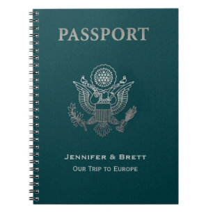 Carnet turquoise de coutume de passeport