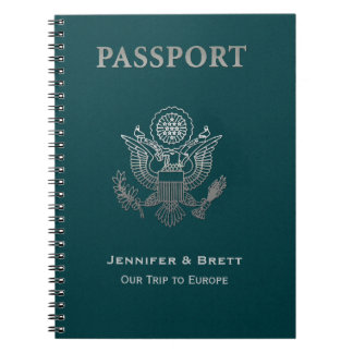 Carnet turquoise de coutume de passeport