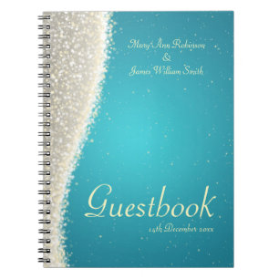 Carnet Turquoise d'étincelles d'éblouissement de