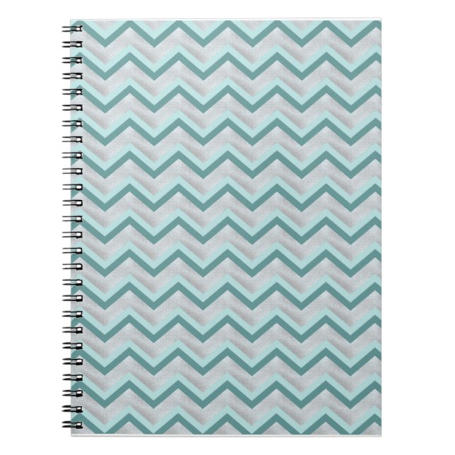 Carnet Turquoise et perles ZigZag (Devant)