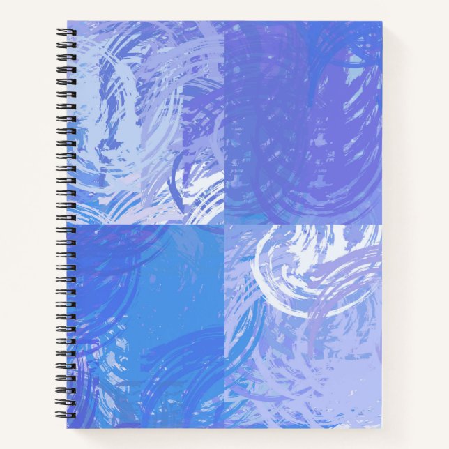 Carnet Turquoise et violet Abstrait (Devant)
