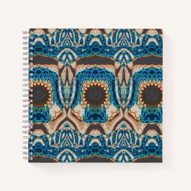 Carnet Turquoise Gold Sun Southwestern Art (Devant)
