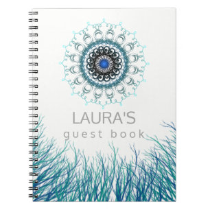 Carnet Turquoise Mandala Yoga Méditation Damask Holistic