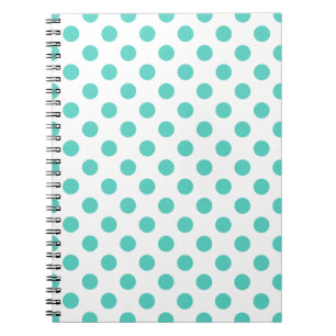 Carnet Turquoise polka dots