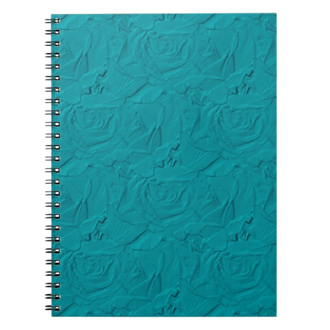 Carnet TURQUOISE Rose incorporé (Devant)