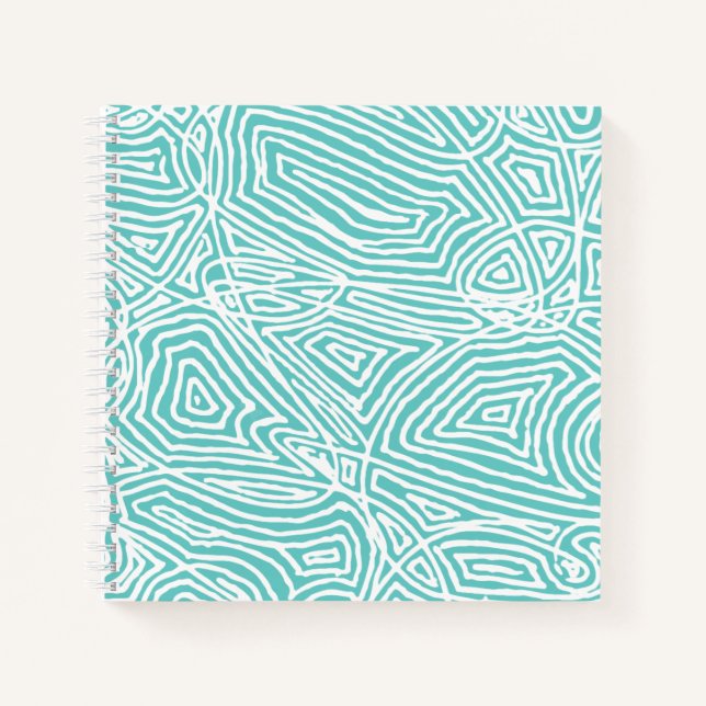 Carnet turquoise Scribbleprint (Devant)