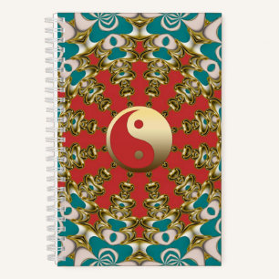 Carnet Turquoise Sunshine Gold Yin Yang