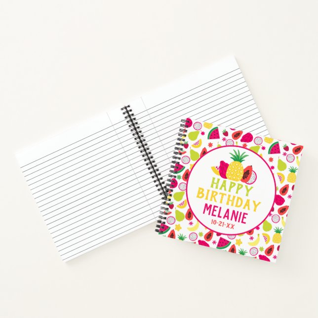 Carnet Tutti Frutti Anniversaire Fun Motif Fruit Tropical (Intérieur)