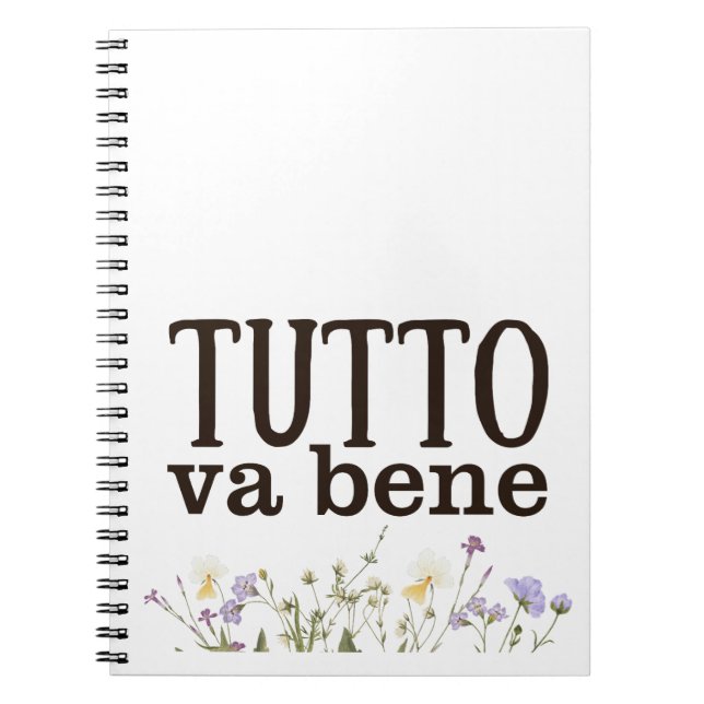 Carnet Tutto Va Bene (con fiori) (Devant)
