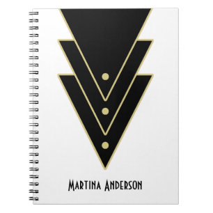 Carnet Tuxedo Art Déco moderne Personnalisé