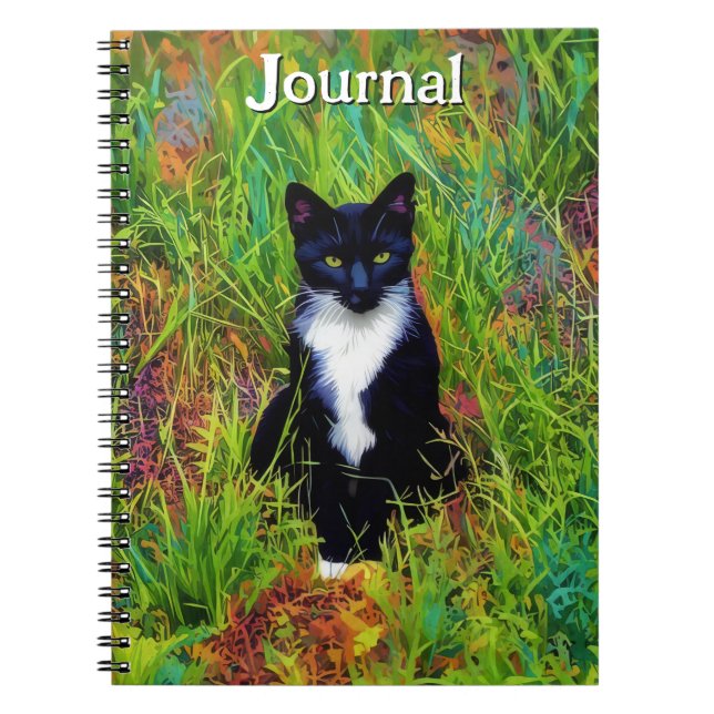 Carnet Tuxedo Cat Pop Art Journal (Devant)