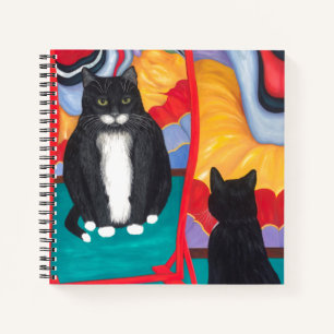 Carnet Tuxedo Fun House Fat Cat Spiral Noeud Petit