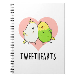 Carnet Tweethearts Amusing Oiseaux d'Amour Jeu de Mots