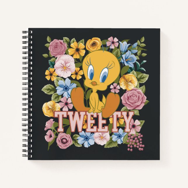 Carnet TWEETY™ Broderie Florale Graphique (Devant)