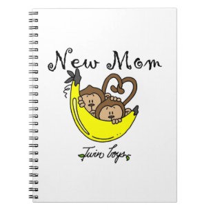 Carnet Twin Boys New Mom Cadeaux