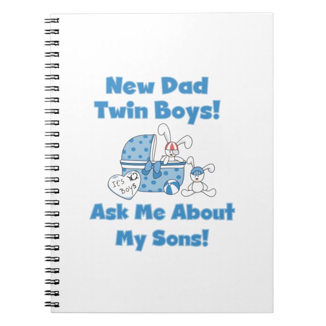Carnet Twin Boys New Papa Cadeaux (Devant)