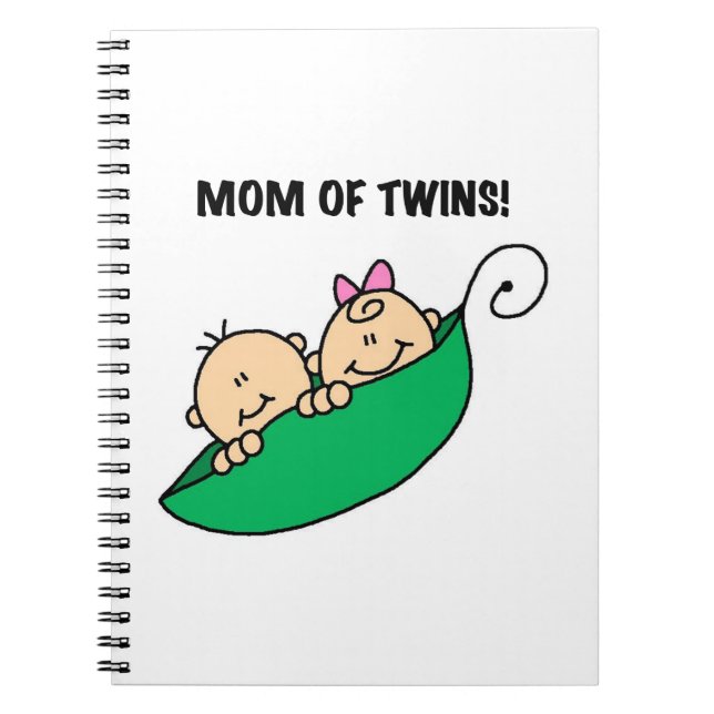 Carnet Twins Maman - Pois dans les cadeaux de pod (Devant)