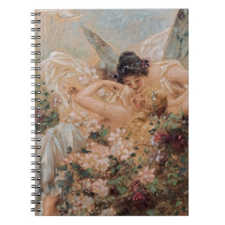 Carnet Two Fairies Embracing in a Landscape with a Swan