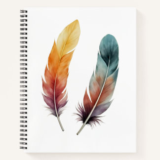 Carnet Two Feathers Spiral Notebook