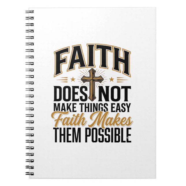Carnet Typographie chrétienne Faith Makes Them Possible D (Devant)
