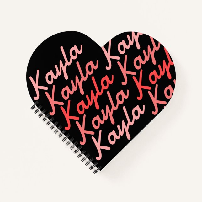 Carnet Typographie Cool moderne simple Nom (Devant)