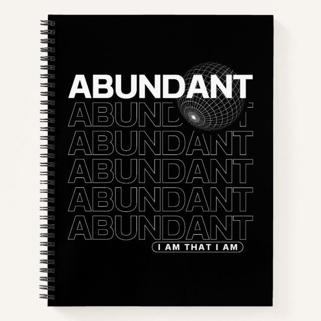 Carnet Typographie d'affirmation abondante (Devant)