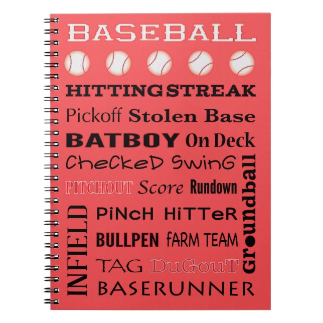 Carnet typographie de BASEBALL (Devant)