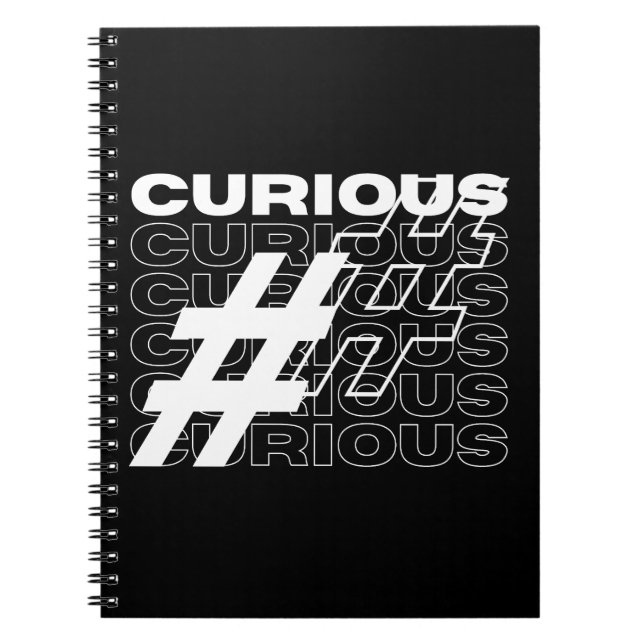 Carnet Typographie de hashtag curieux (Devant)