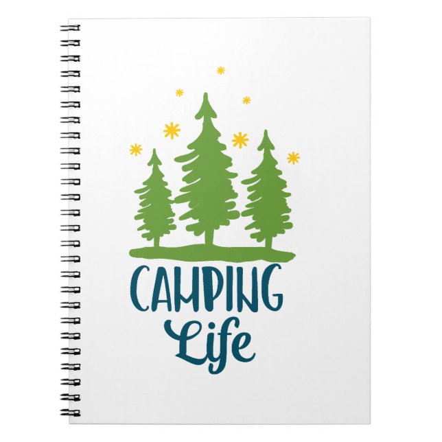 Carnet Typographie de la vie en camping (Devant)