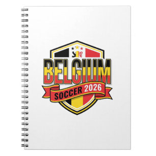 Carnet Typographie de pays gras de football 2026 de Belgi