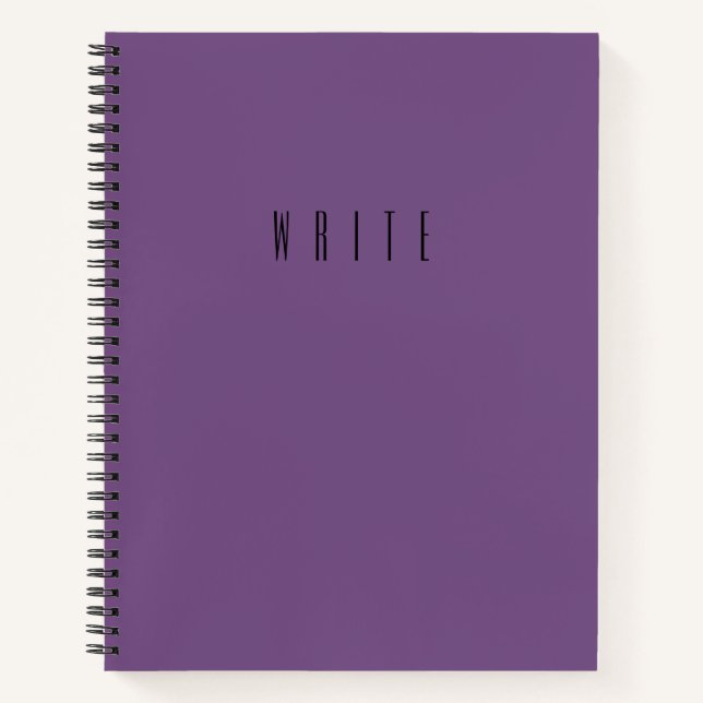 Carnet Typographie d'écriture violette (Devant)