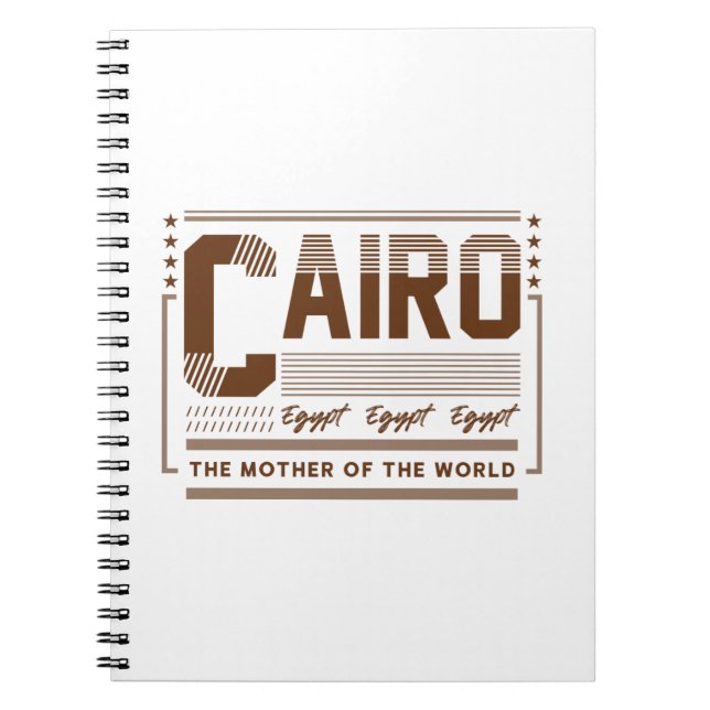 Carnet Typographie du Caire Égypte Graphique | Design Mod (Devant)