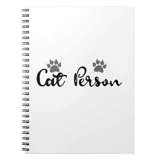 Carnet Typographie d'une personne de chat (Devant)