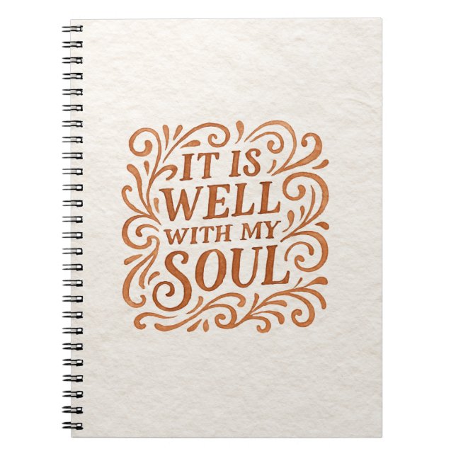Carnet Typographie Il est bien avec mon âme (Devant)