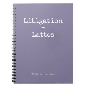 Carnet Typographie Latte Étude Étudiant Droit Tendance La