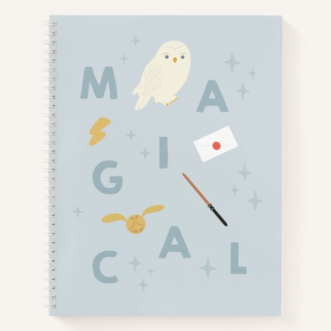 Carnet Typographie « Magique » Graphique Hedwige (Devant)